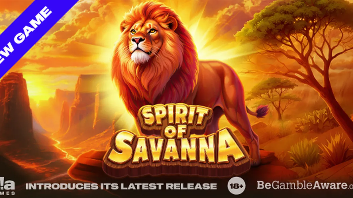 Tampilan visual slot Spirit of Savanna dengan latar belakang sabana